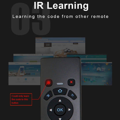 T6 Colorful Light Version Air Mouse 2.4GHz Wireless Keyboard Remote Controller with Touchpad & IR Learning for PC, Android TV Box / Smart TV, Multi-media Devices by buy2fix