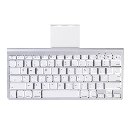 MC Saite 460BT 78 Keys Ultra-thin Mini Wireless Bluetooth Keyboard, Built-in Holder, Support Android / iOS / Windows System(Silver) by MC Saite