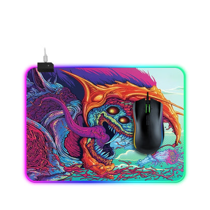 Computer Monster Pattern Illuminated Mouse Pad, Size: 35 x 25 x 0.4cm by buy2fix