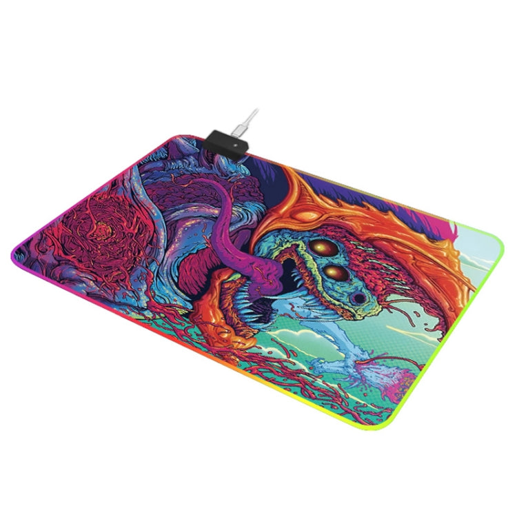 Computer Monster Pattern Illuminated Mouse Pad, Size: 35 x 25 x 0.4cm by buy2fix