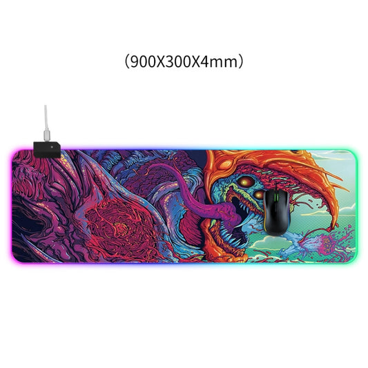 Computer Monster Pattern Illuminated Mouse Pad, Size: 90 x 30 x 0.4cm by buy2fix