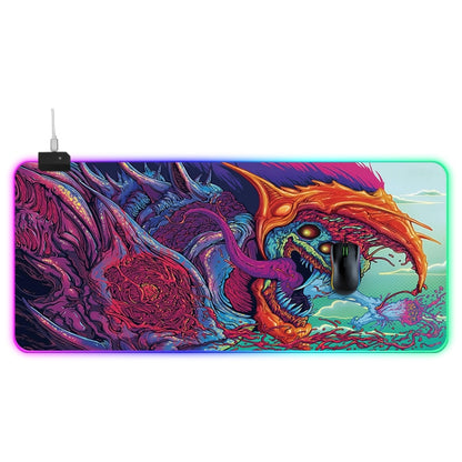 Computer Monster Pattern Illuminated Mouse Pad, Size: 90 x 40 x 0.4cm by buy2fix
