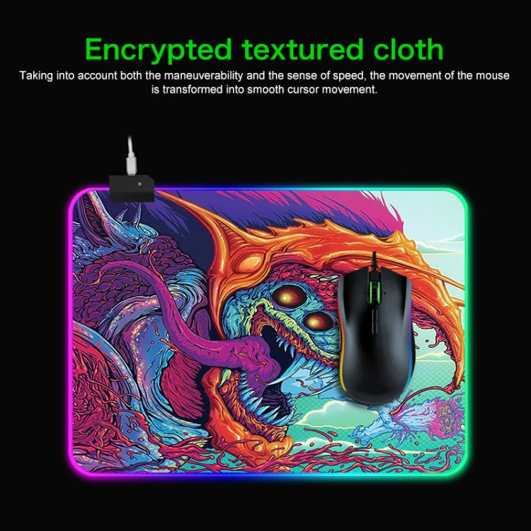 Computer Monster Pattern Illuminated Mouse Pad, Size: 90 x 40 x 0.4cm by buy2fix