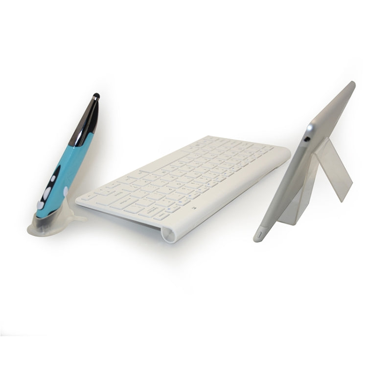 KM-909 2.4GHz Smart Stylus Pen Wireless Optical Mouse + Wireless Keyboard Set(White) by buy2fix