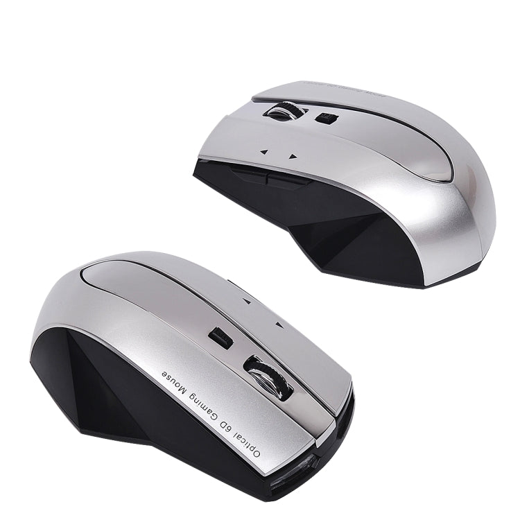 MZ-011 2.4GHz 1600DPI Wireless Rechargeable Optical Mouse with HUB Function(Black Silver) by buy2fix
