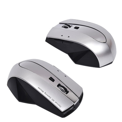 MZ-011 2.4GHz 1600DPI Wireless Rechargeable Optical Mouse with HUB Function(Black Silver) by buy2fix