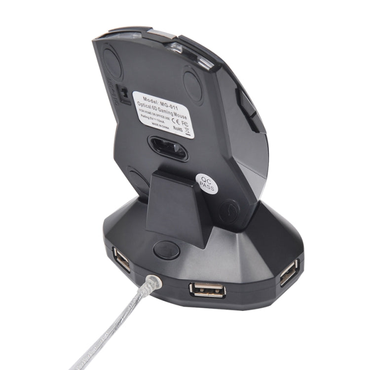 MZ-011 2.4GHz 1600DPI Wireless Rechargeable Optical Mouse with HUB Function(Blue) by buy2fix