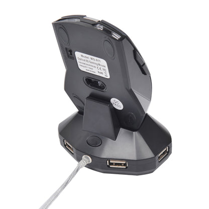 MZ-011 2.4GHz 1600DPI Wireless Rechargeable Optical Mouse with HUB Function(Blue) by buy2fix