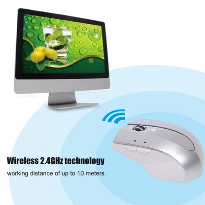 MZ-011 2.4GHz 1600DPI Wireless Rechargeable Optical Mouse with HUB Function(Silver) by buy2fix