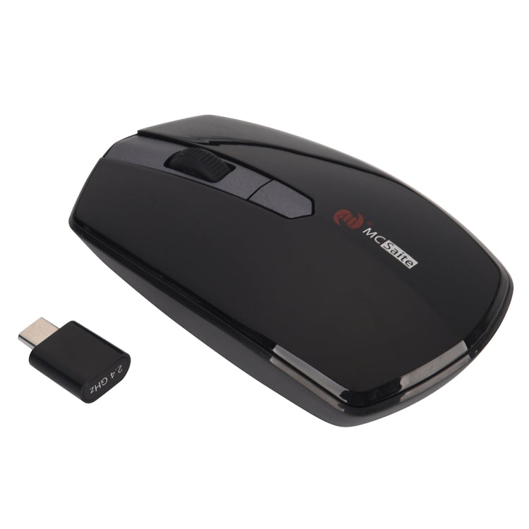MCSaite MC-369AG USB-C / Type-C 1600DPI Three-speed Adjustable 4-button Wireless Optical Mouse by buy2fix