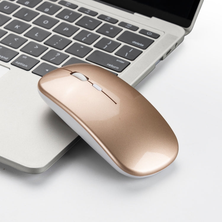 HXSJ M80 2.4GHz Wireless 1600DPI Three-speed Adjustable Optical Mute Mouse (Gold) - Wireless Mice by HXSJ | Online Shopping UK | buy2fix