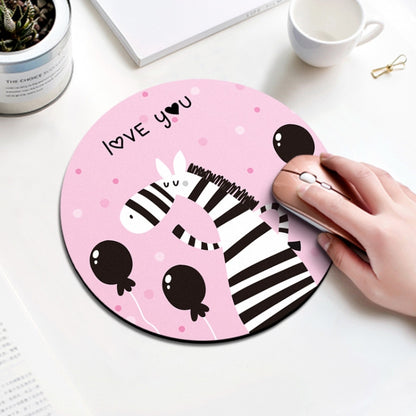 Zebra Pattern Circular Mouse Pad, Diameter: 22cm by buy2fix