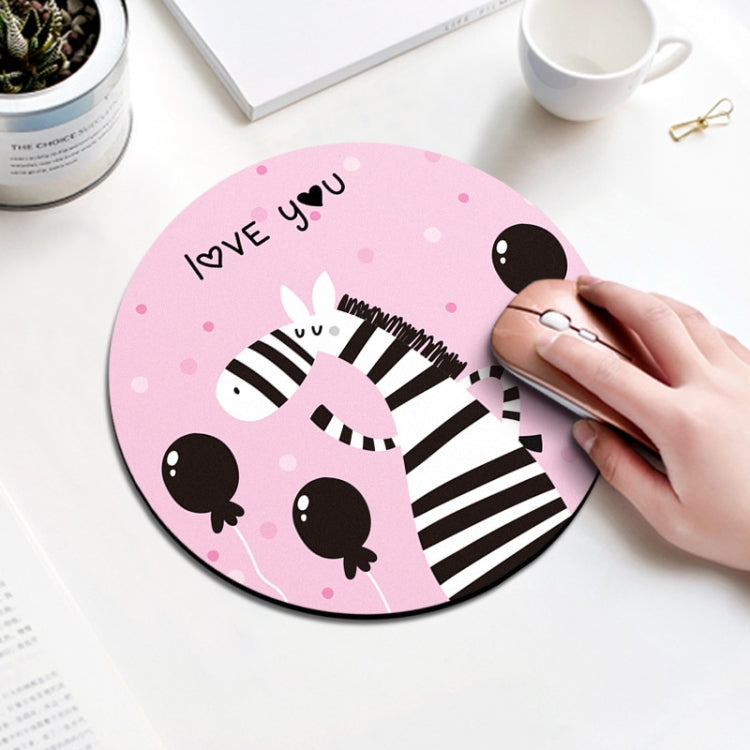 Zebra Pattern Circular Mouse Pad, Diameter: 22cm by buy2fix