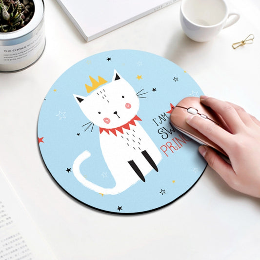 Princess Cat Pattern Circular Mouse Pad, Diameter: 22cm by buy2fix