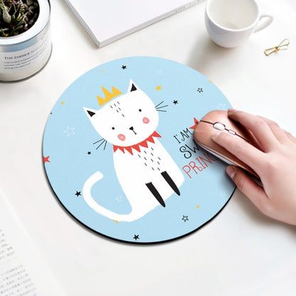 Princess Cat Pattern Circular Mouse Pad, Diameter: 22cm by buy2fix
