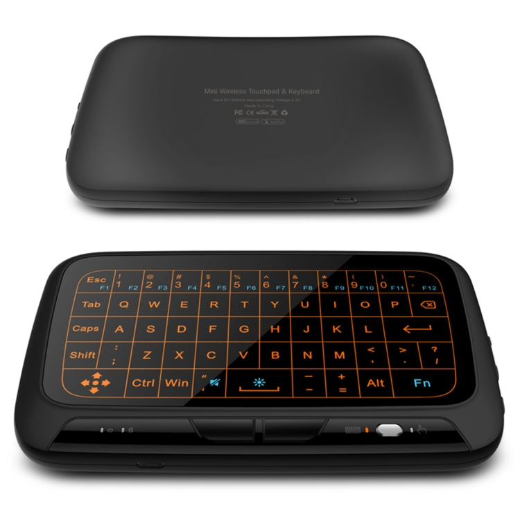 H18+ 2.4GHz Mini Wireless Keyboard Full Touchpad with 3-Level Adjustable Backlight(Black) - MINI PC Accessories & Gadgets by buy2fix | Online Shopping UK | buy2fix
