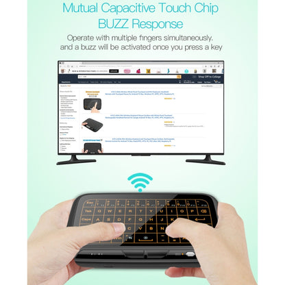 H18+ 2.4GHz Mini Wireless Keyboard Full Touchpad with 3-Level Adjustable Backlight(Black) - MINI PC Accessories & Gadgets by buy2fix | Online Shopping UK | buy2fix