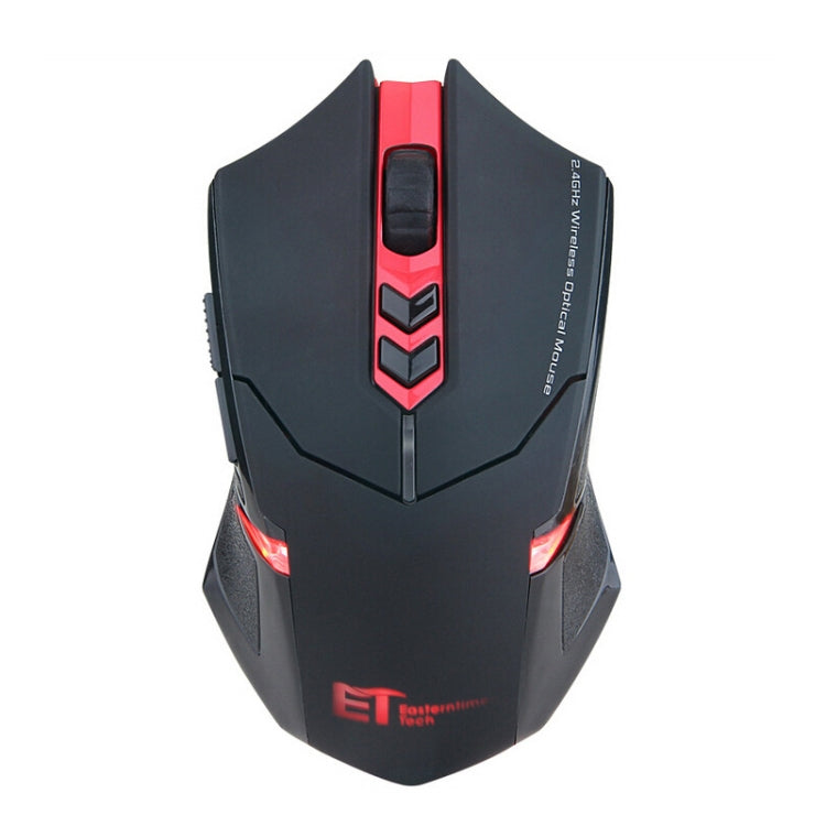 ET X-08 7-keys 2400DPI 2.4G Wireless Mute Gaming Mouse with USB Receiver & Colorful Backlight (Red) - Wireless Mice by buy2fix | Online Shopping UK | buy2fix