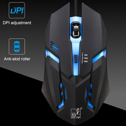 Chasing Leopard K2 USB LED Backlight 1600DPI Three-speed Adjustable Wired Optical Gaming Mouse, Length: 1.3m by Chasing Leopard
