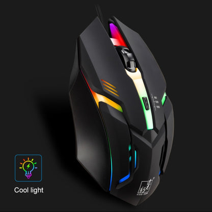 Chasing Leopard K2 USB LED Backlight 1600DPI Three-speed Adjustable Wired Optical Gaming Mouse, Length: 1.3m by Chasing Leopard