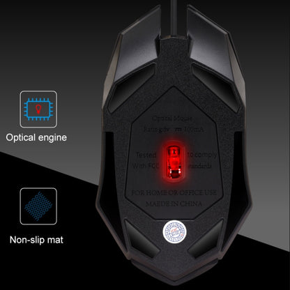 Chasing Leopard K2 USB LED Backlight 1600DPI Three-speed Adjustable Wired Optical Gaming Mouse, Length: 1.3m by Chasing Leopard