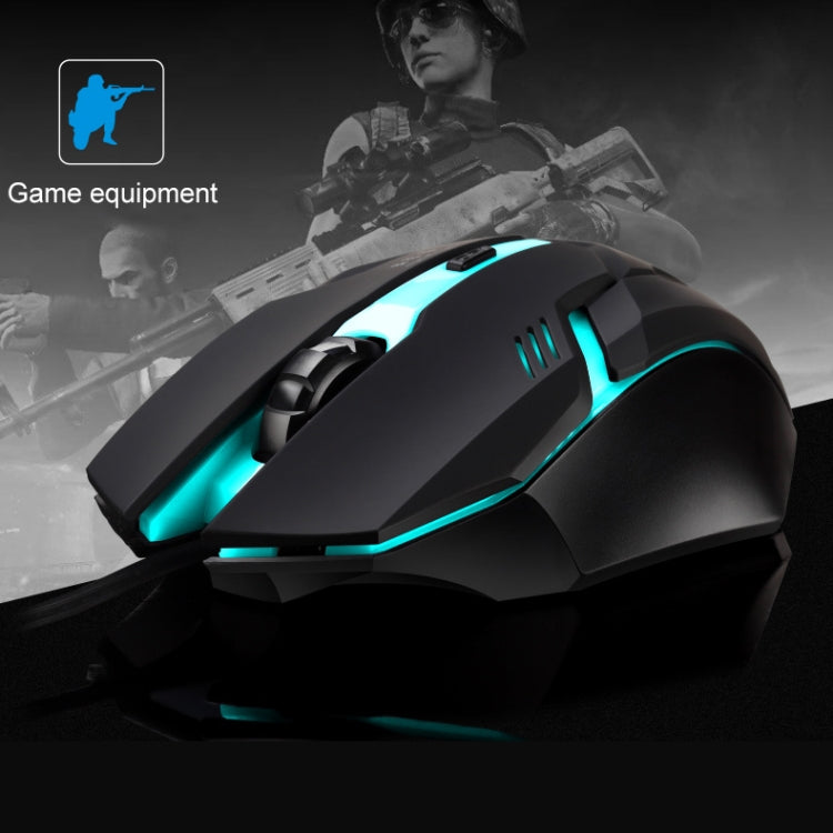Chasing Leopard K2 USB LED Backlight 1600DPI Three-speed Adjustable Wired Optical Gaming Mouse, Length: 1.3m by Chasing Leopard