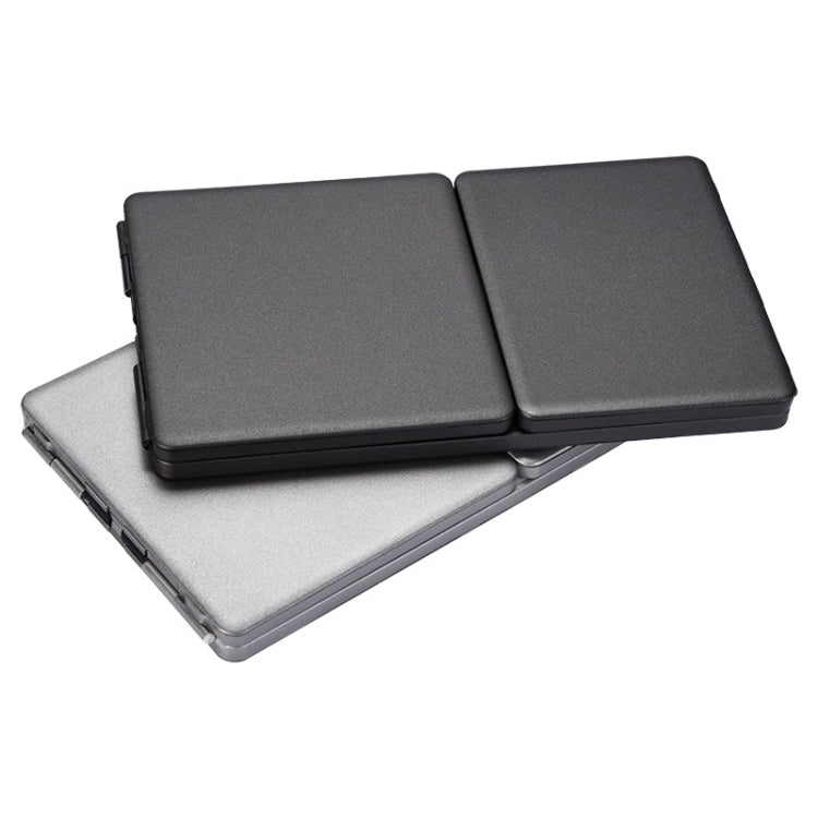 GK408 Three-fold Rechargeable Wireless Bluetooth Keyboard with Touchpad, Support Android / IOS / Windows (Black Grey) by buy2fix