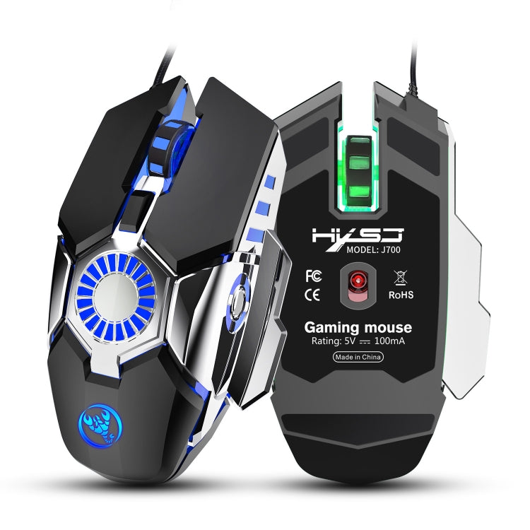 HXSJ J700 Colorful Lighting Programmable E-sports Gaming Wired Mouse by buy2fix