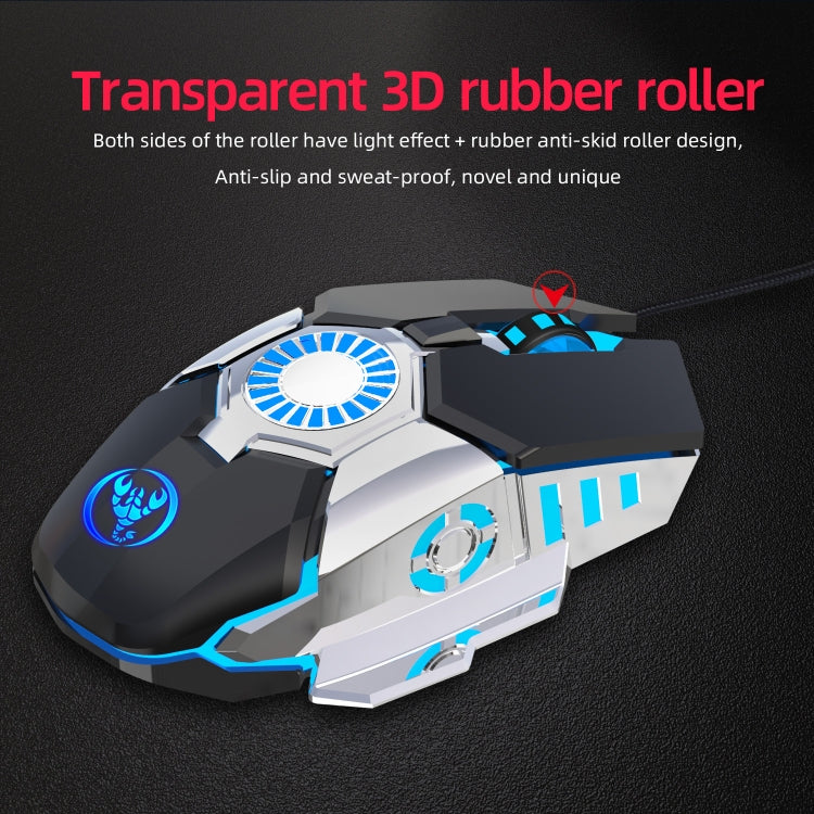 HXSJ J700 Colorful Lighting Programmable E-sports Gaming Wired Mouse by buy2fix