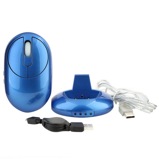 MZ-012 2.4G 1200 DPI Wireless Rechargeable Optical Mouse with 3 Ports USB HUB / Charging Dock(Blue) by buy2fix