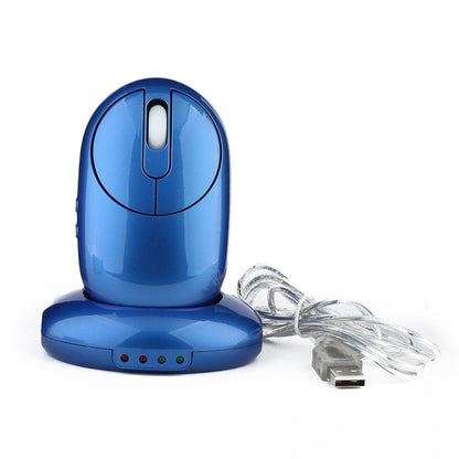 MZ-012 2.4G 1200 DPI Wireless Rechargeable Optical Mouse with 3 Ports USB HUB / Charging Dock(Blue) by buy2fix