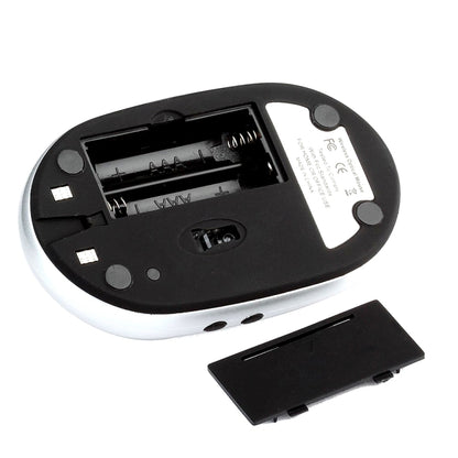 MZ-012 2.4G 1200 DPI Wireless Rechargeable Optical Mouse with 3 Ports USB HUB / Charging Dock(Silver) by buy2fix