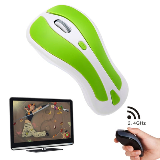 PR-01 6D Gyroscope Fly Air Mouse 2.4G USB Receiver 1600 DPI Wireless Optical Mouse for Computer PC Android Smart TV Box (Green + White) by buy2fix