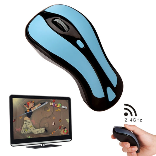 PR-01 6D Gyroscope Fly Air Mouse 2.4G USB Receiver 1600 DPI Wireless Optical Mouse for Computer PC Android Smart TV Box (Blue + Black) by buy2fix