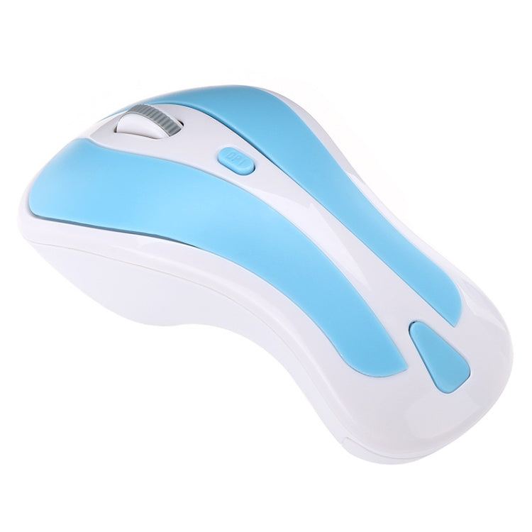PR-01 6D Gyroscope Fly Air Mouse 2.4G USB Receiver 1600 DPI Wireless Optical Mouse for Computer PC Android Smart TV Box (Blue + White) by buy2fix
