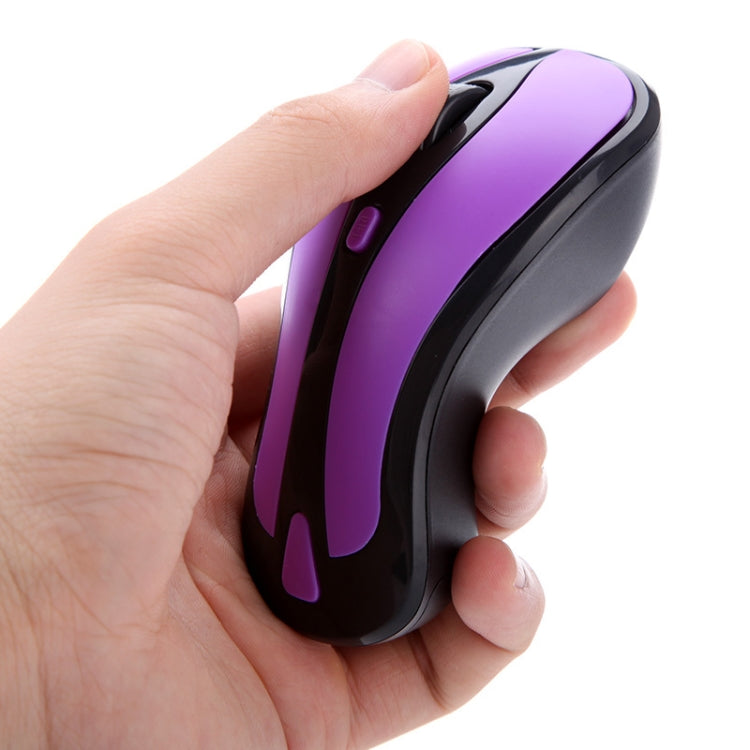 PR-01 6D Gyroscope Fly Air Mouse 2.4G USB Receiver 1600 DPI Wireless Optical Mouse for Computer PC Android Smart TV Box (Purple + Black) by buy2fix