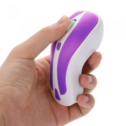 PR-01 6D Gyroscope Fly Air Mouse 2.4G USB Receiver 1600 DPI Wireless Optical Mouse for Computer PC Android Smart TV Box (Purple + White) by buy2fix