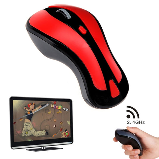 PR-01 6D Gyroscope Fly Air Mouse 2.4G USB Receiver 1600 DPI Wireless Optical Mouse for Computer PC Android Smart TV Box (Red + Black) by buy2fix