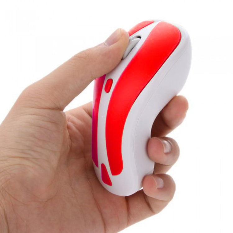 PR-01 6D Gyroscope Fly Air Mouse 2.4G USB Receiver 1600 DPI Wireless Optical Mouse for Computer PC Android Smart TV Box (Red + White) by buy2fix