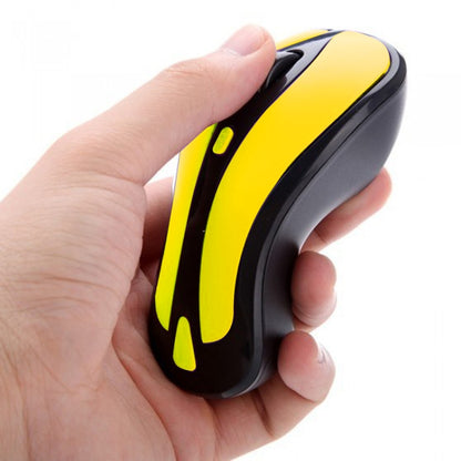 PR-01 6D Gyroscope Fly Air Mouse 2.4G USB Receiver 1600 DPI Wireless Optical Mouse for Computer PC Android Smart TV Box (Yellow + Black) by buy2fix