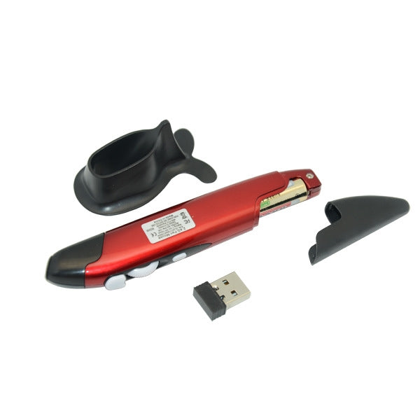 PR-03 2.4G USB Receiver Adjustable 1600 DPI Wireless Optical Pen Mouse for Computer PC Laptop Drawing Teaching (Red) by buy2fix