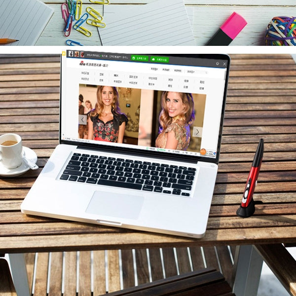 PR-03 2.4G USB Receiver Adjustable 1600 DPI Wireless Optical Pen Mouse for Computer PC Laptop Drawing Teaching (Red) by buy2fix