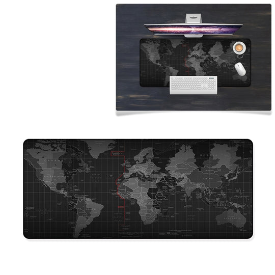 YINDIAO Grand tapis de souris en caoutchouc antidérapant pour bureau de jeu, taille : 800 x 300 mm (carte du monde)
