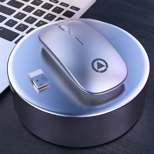 YINDIAO A2 2.4GHz 1600DPI 3-modes Adjustable Wireless Silent Mouse, Battery Powered(Grey) - Wireless Mice by YINDIAO | Online Shopping UK | buy2fix