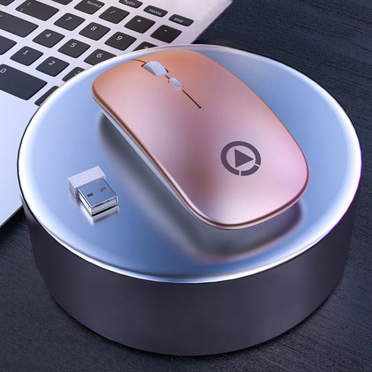 YINDIAO A2 2.4GHz 1600DPI 3-modes Adjustable Wireless Silent Mouse, Battery Powered(Rose Gold) - Wireless Mice by YINDIAO | Online Shopping UK | buy2fix