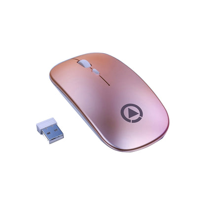 YINDIAO A2 2.4GHz 1600DPI 3-modes Adjustable Wireless Silent Mouse, Battery Powered(Rose Gold) - Wireless Mice by YINDIAO | Online Shopping UK | buy2fix