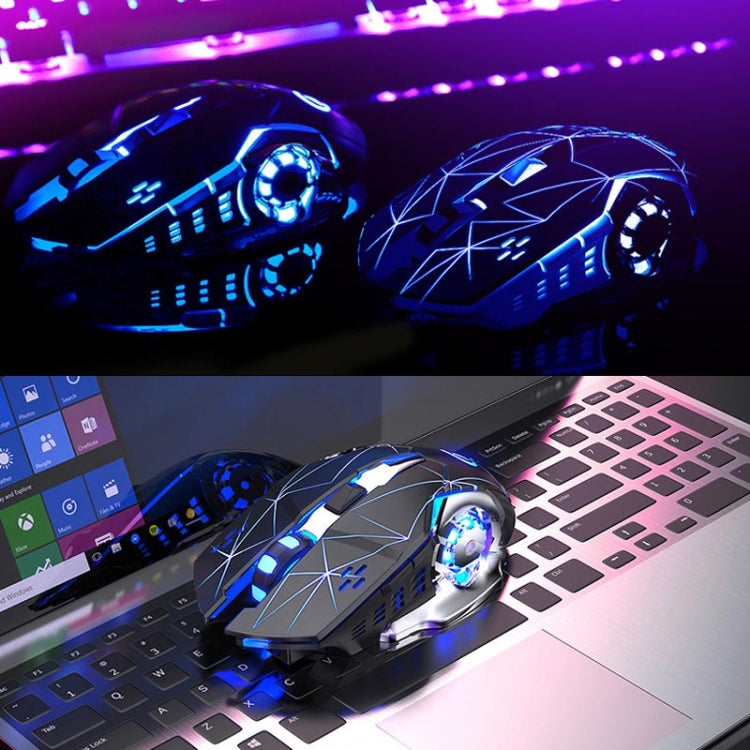 YINDIAO A4 2.4GHz 1600DPI 3-modes Adjustable Rechargeable Wireless Silent Gaming Mouse (Star Black) - Wireless Mice by YINDIAO | Online Shopping UK | buy2fix