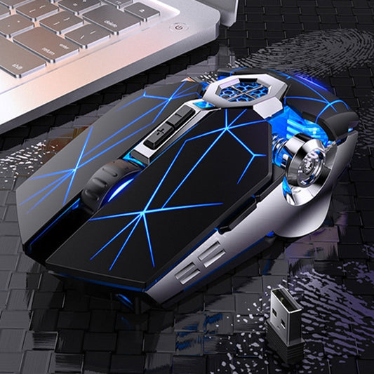 YINDIAO A7 2.4GHz 1600DPI 3-modes Adjustable 7-keys Rechargeable RGB Light Wireless Silent Gaming Mouse (Black) - Wireless Mice by YINDIAO | Online Shopping UK | buy2fix