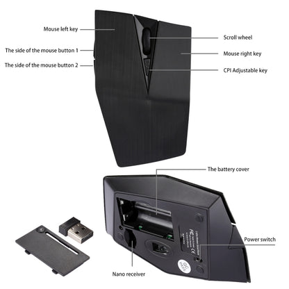 2.4GHz USB Receiver Adjustable 1200 DPI Wireless Optical Mouse for Computer PC Laptop (Black) by buy2fix