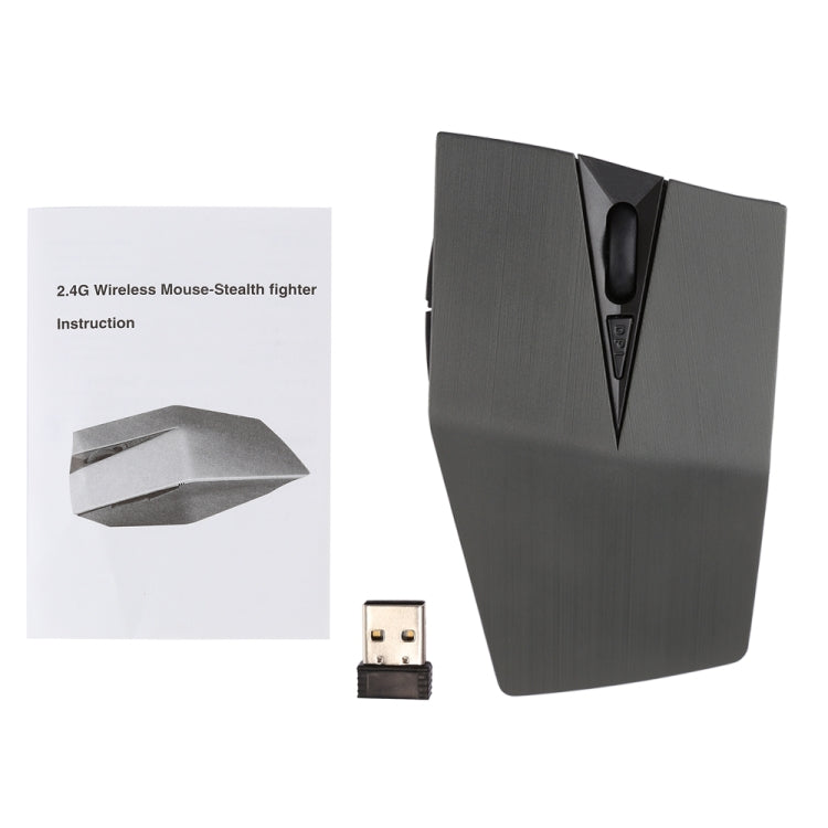 2.4GHz USB Receiver Adjustable 1200 DPI Wireless Optical Mouse for Computer PC Laptop (Grey) by buy2fix